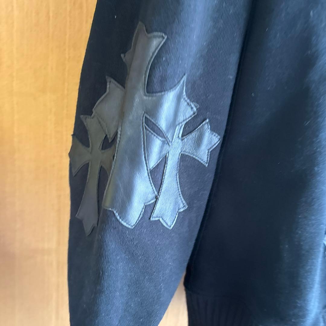 貴重　A&G クロスパッチ　ドラゴン　レザージップパーカー　ブラック　S y2k