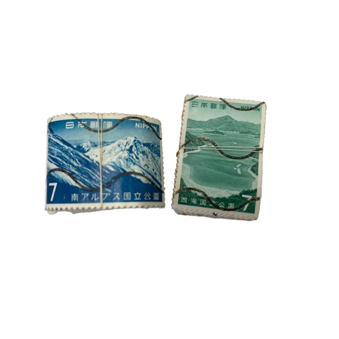 使用済み切手 国立公園記念切手 8種各約100枚づつ dd064