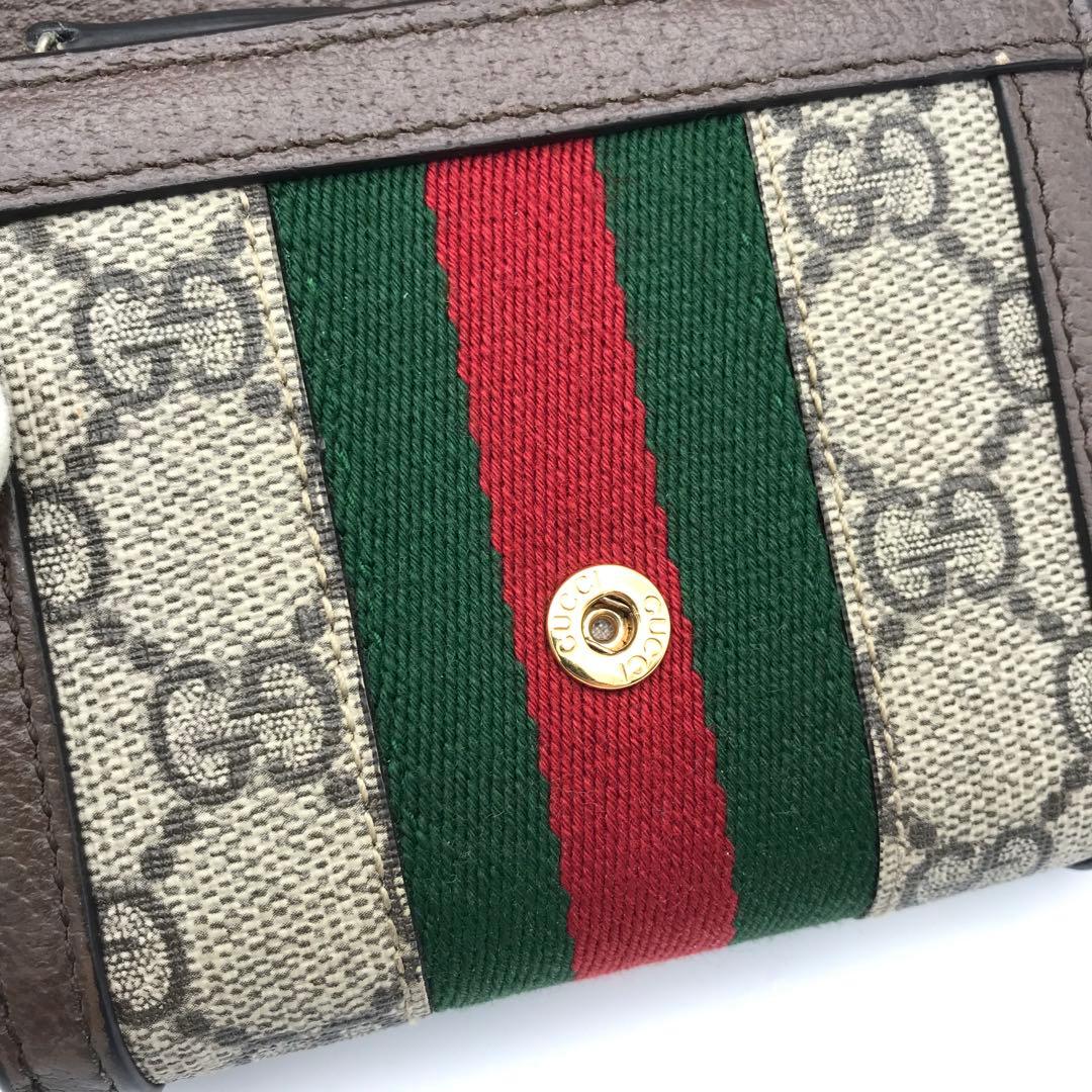 正規品 新品同様 グッチ財布 グッチシェリーライン ggマーモント