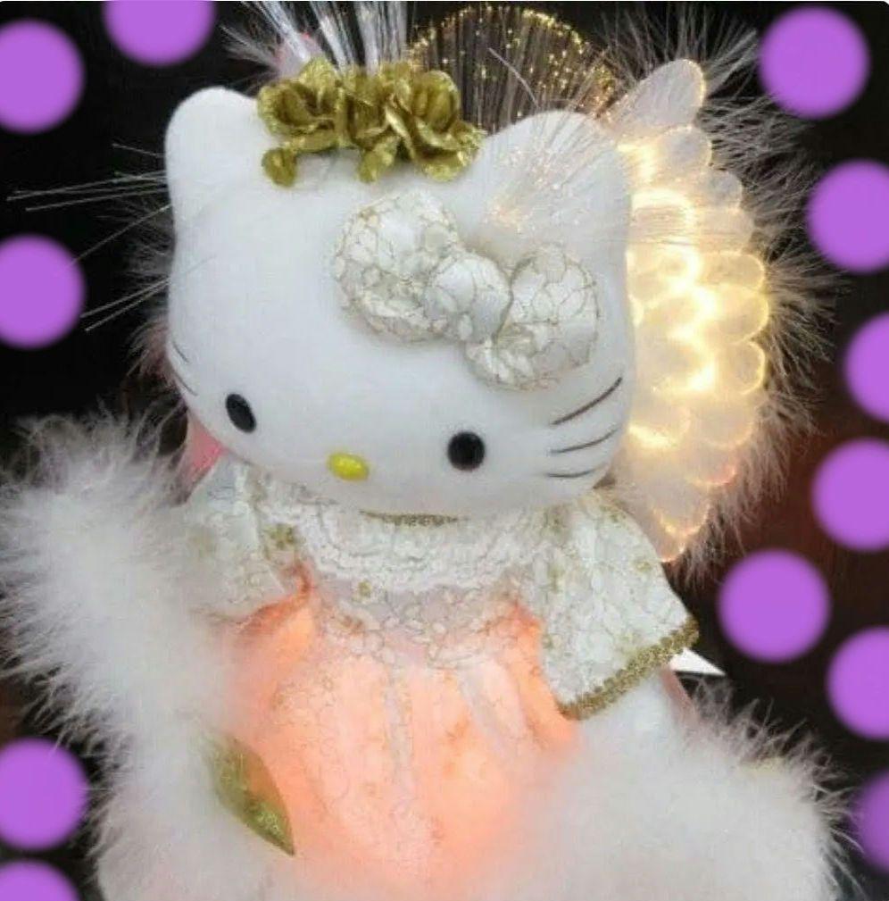 ハローキティ ライトドール天使 ファイバードールバイオリン希少レア