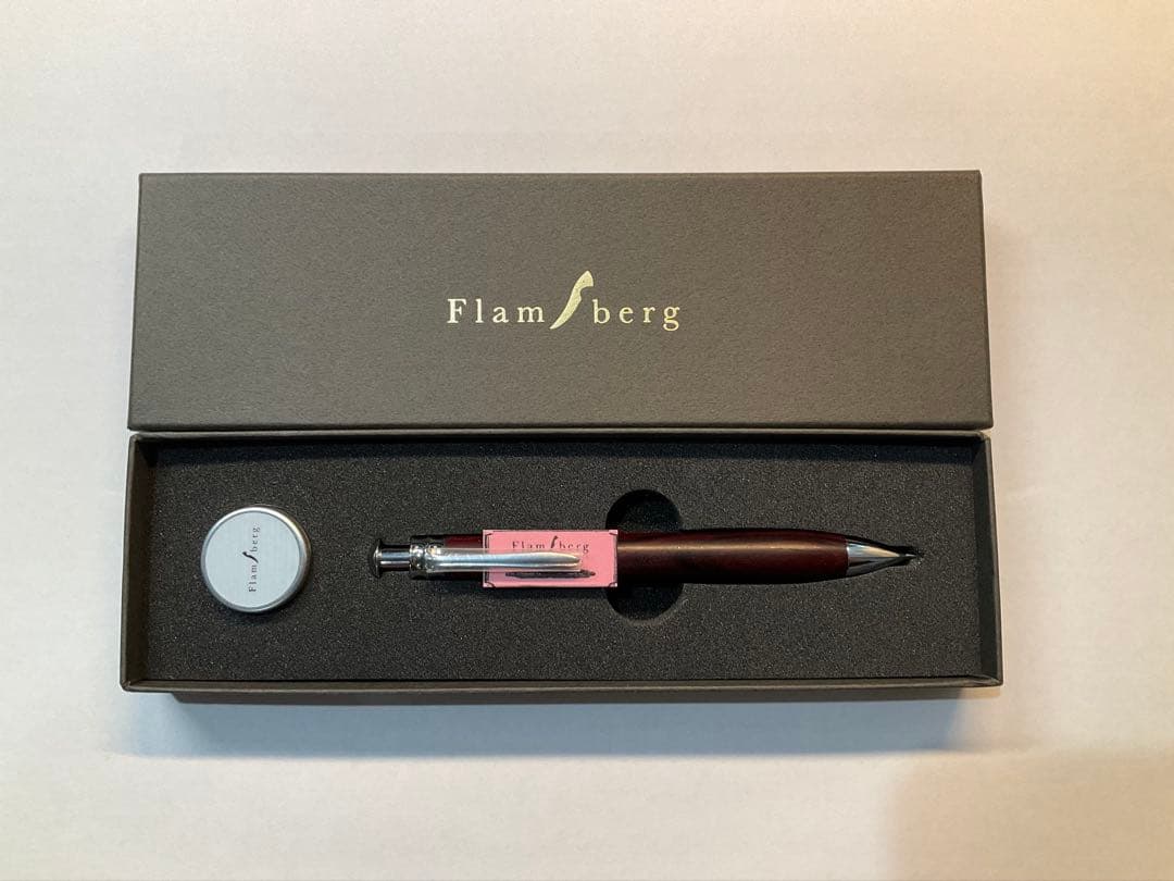 輪島屋善仁蒔絵、螺鈿、白漆万年筆、クローバー