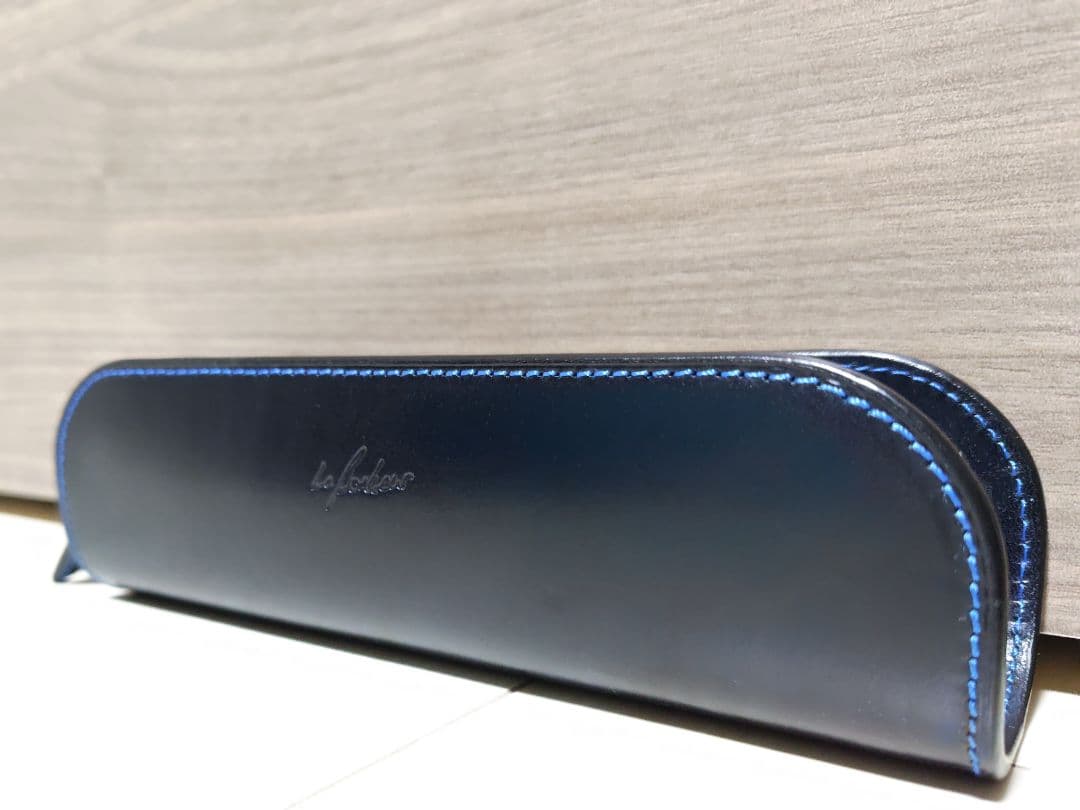 ルボナー デブペンケース ブッテーロ ネイビー ル・ボナー - Pen and