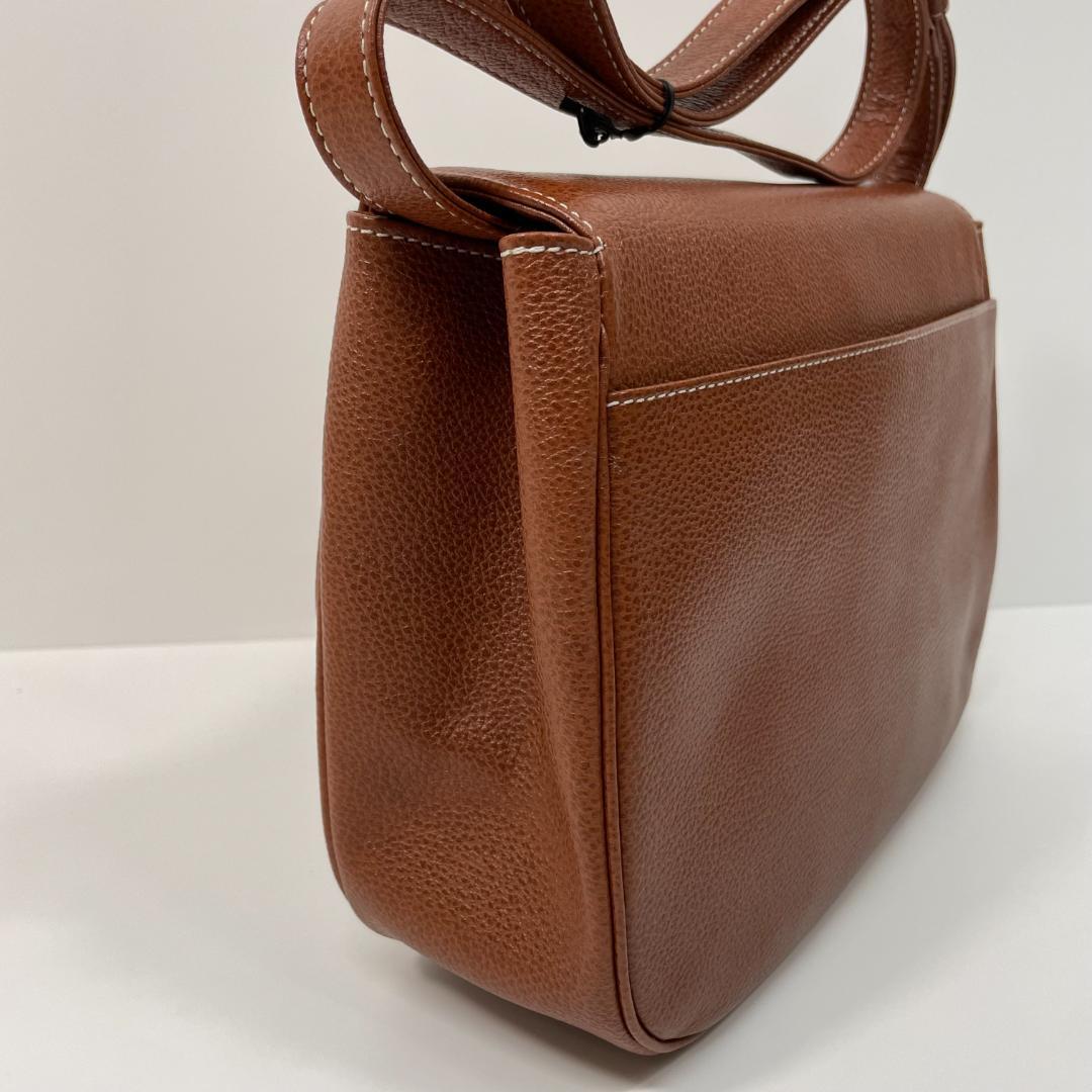 イブサンローラン ショルダー ヴィンテージ YSL ブラウン MBZ101