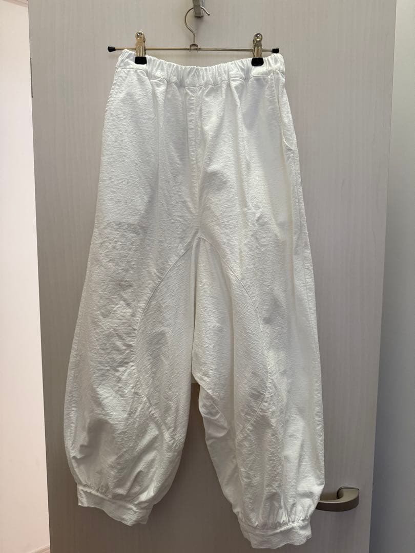 blue in green 高城染工 コットンジョガーパンツ ホワイト