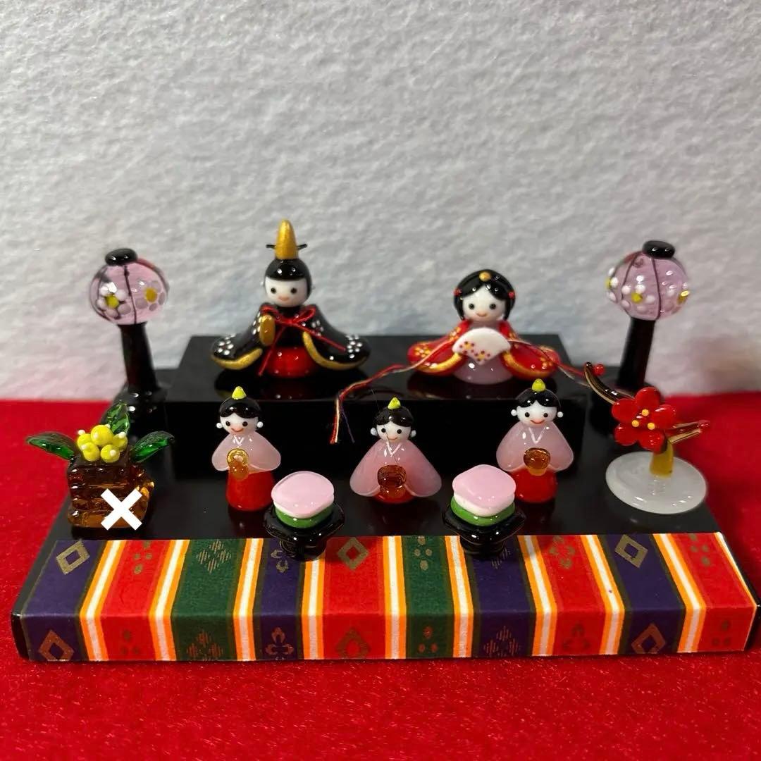 パキラ　ガラス細工　ミニチュア ガラス細工 シマエナガ親子（グレー）ミニチュア 雑貨 置物 小物 鳥