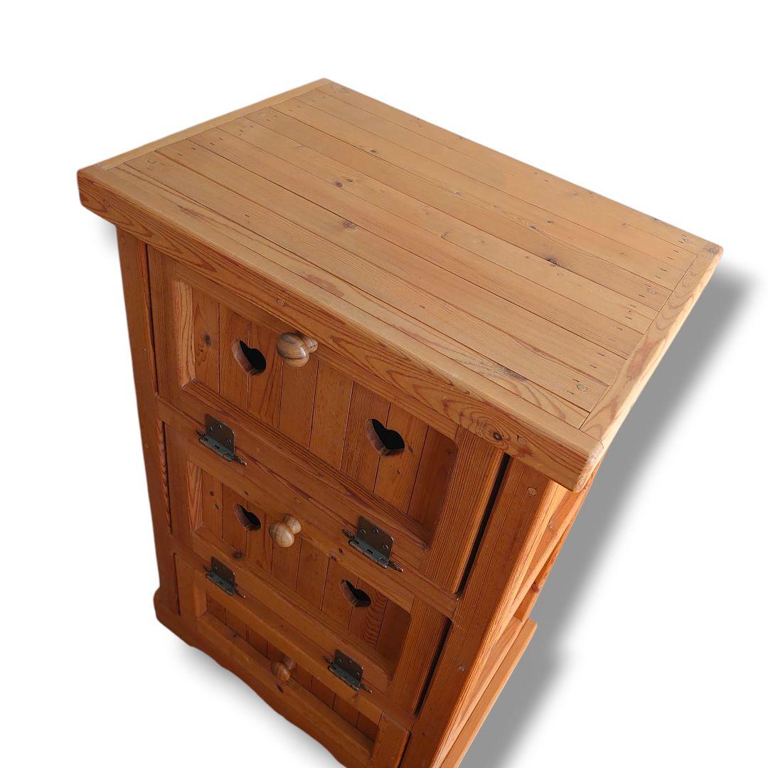 カントリー家具 キャビネット チェスト パイン材 パタパタ扉 ナチュラル