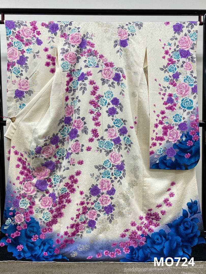 振袖 豪華 銀通し 刺繍 振袖 豪華 ラメ刺繍 金彩 銀通し 紋意匠 身丈 173cm