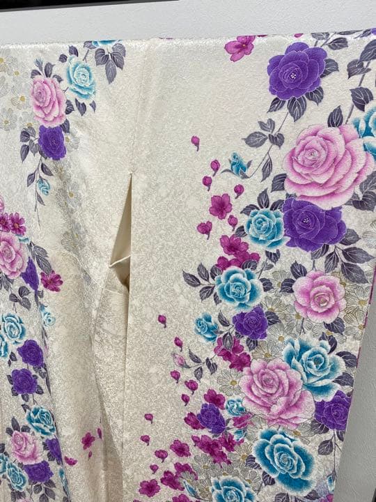 振袖 豪華 銀通し 刺繍 振袖 豪華 ラメ刺繍 金彩 銀通し 紋意匠 身丈 173cm