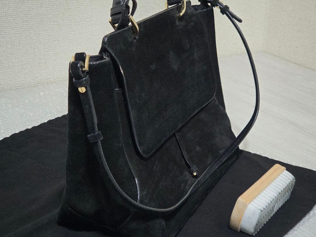 JIL SANDER ジルサンダー スエード ブラック ワンショルダーバック