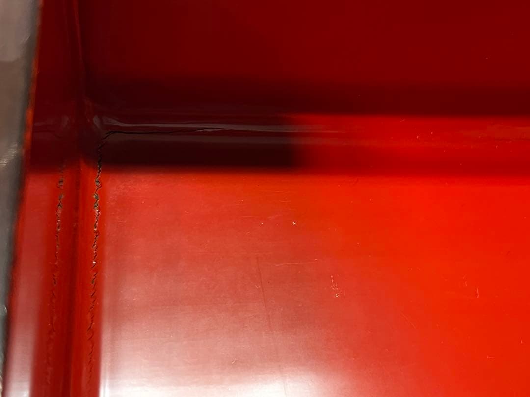 明治三十五年　外黒内朱　沈金蒔絵　五段重箱　木製　大きめ