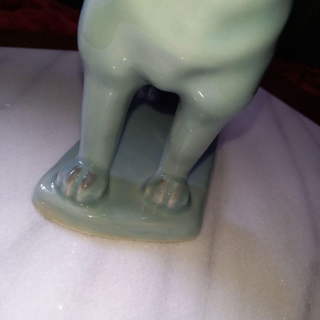 柴犬 土渕啓諭 清水焼 青磁 犬 置物 日本犬 陶器 オブジェ 京焼 - メルカリ