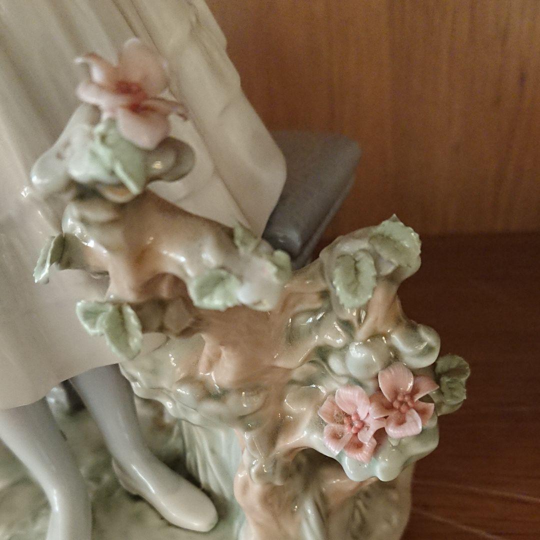 リヤドロ 大型 少女 高さ 花 引き取り 本物 置物 癒やし 引き取り