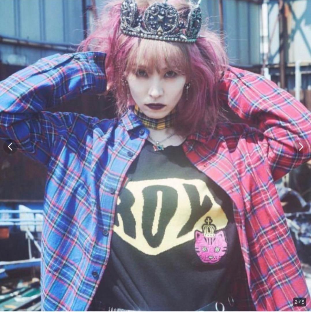 LiSA着用 ROY reflect overjoy 赤青バックジップシャツ