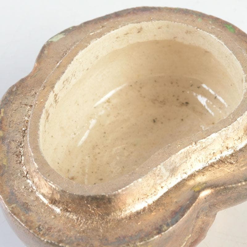 茶道具　京焼　吉向焼　五世松月作　猿香合　共箱　V　9783