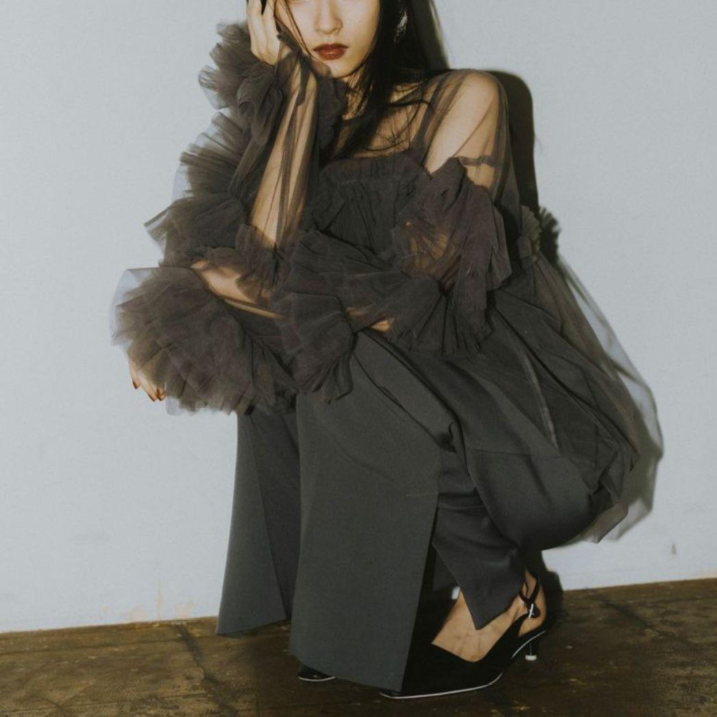 タグ付き ANDRESD / niana デコラティブチュールトップス 結婚式