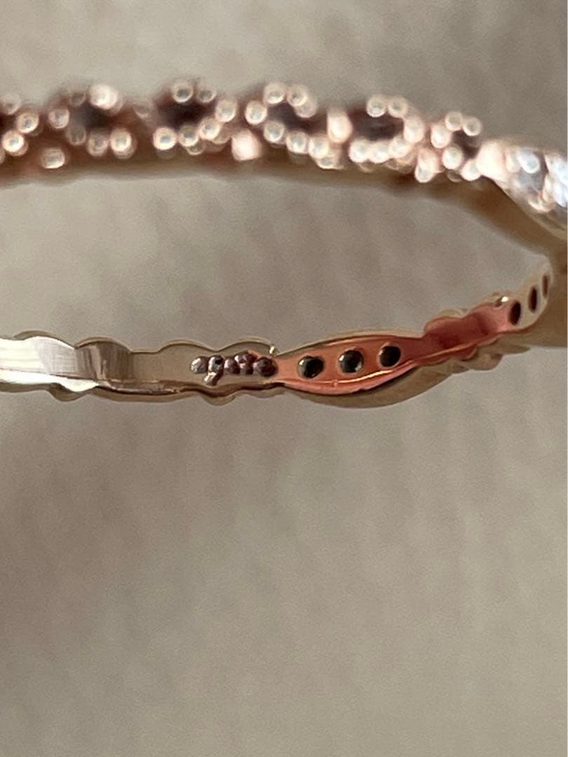 agete アガット K10 ダイヤ 0.06ct 13号 ケース付 華奢リング