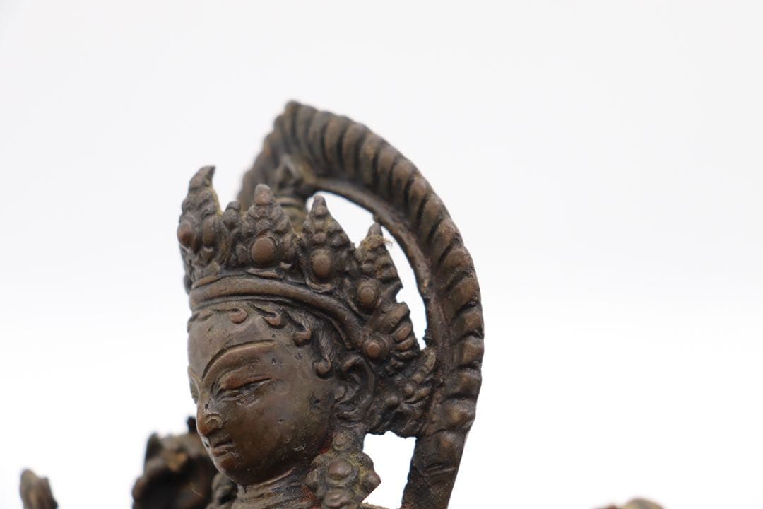 中国 チベット 銅製仏像 観音 仏教美術 送料込み1221 中国? チベット