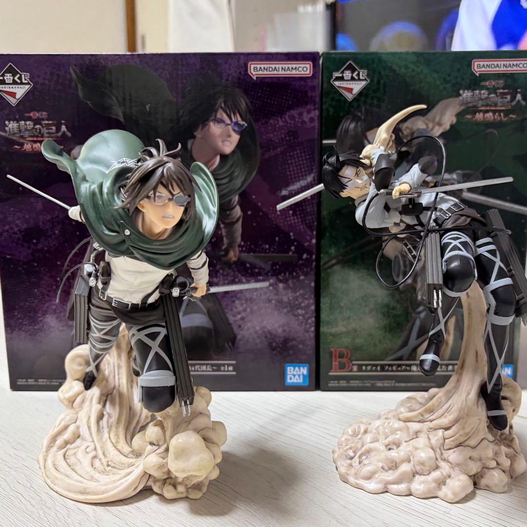 進撃の巨人 一番くじ 地鳴らし B賞リヴィ C賞ハンジ - メルカリ