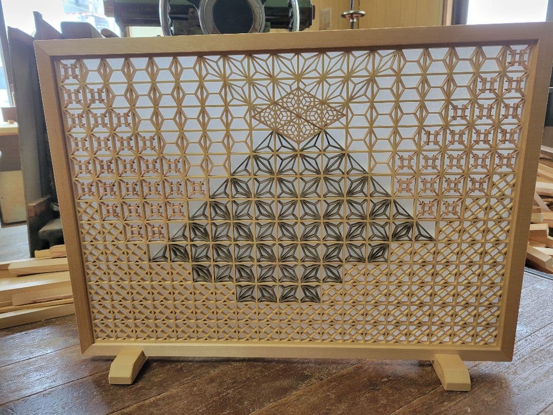 組子 組子細工 衝立 パーテーション - メルカリ