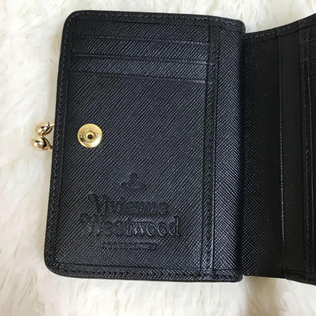 ヴィヴィアンウエストウッド二つ折り財布ブラック