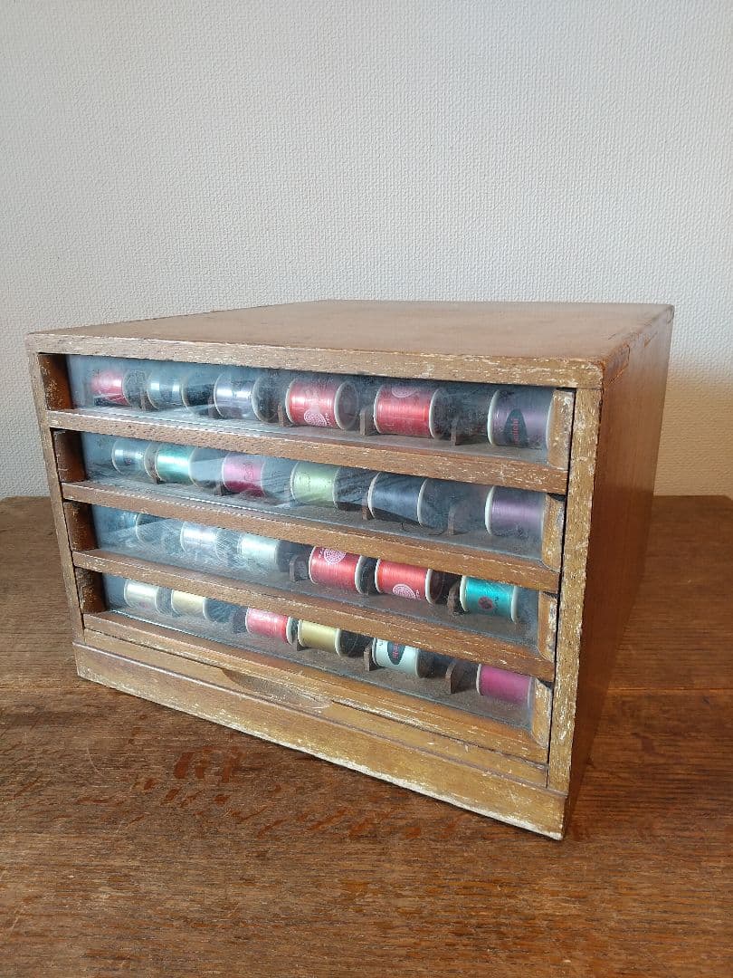 希少】昭和レトロ糸ケースディスプレイケース什器