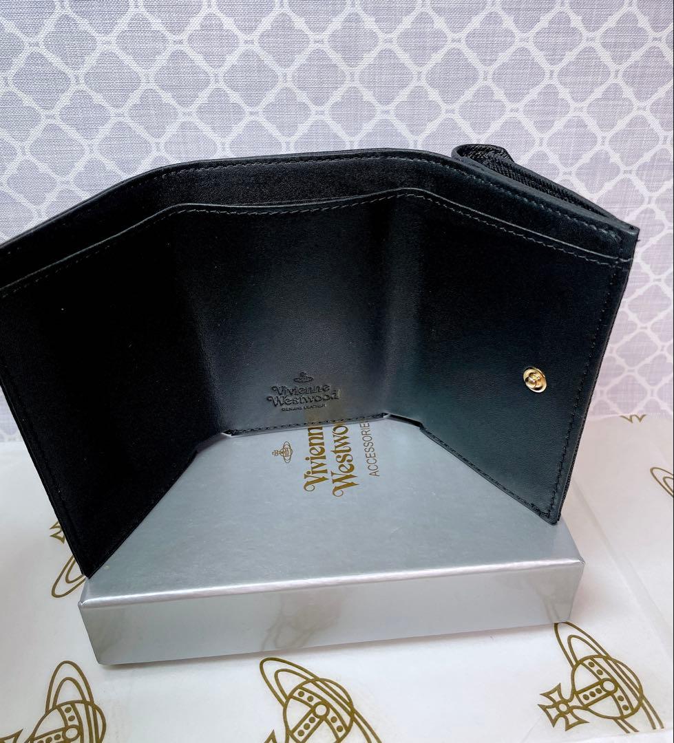 最新♡ショッパー付】Vivienne Westwood 3つ折り財布 ブラック