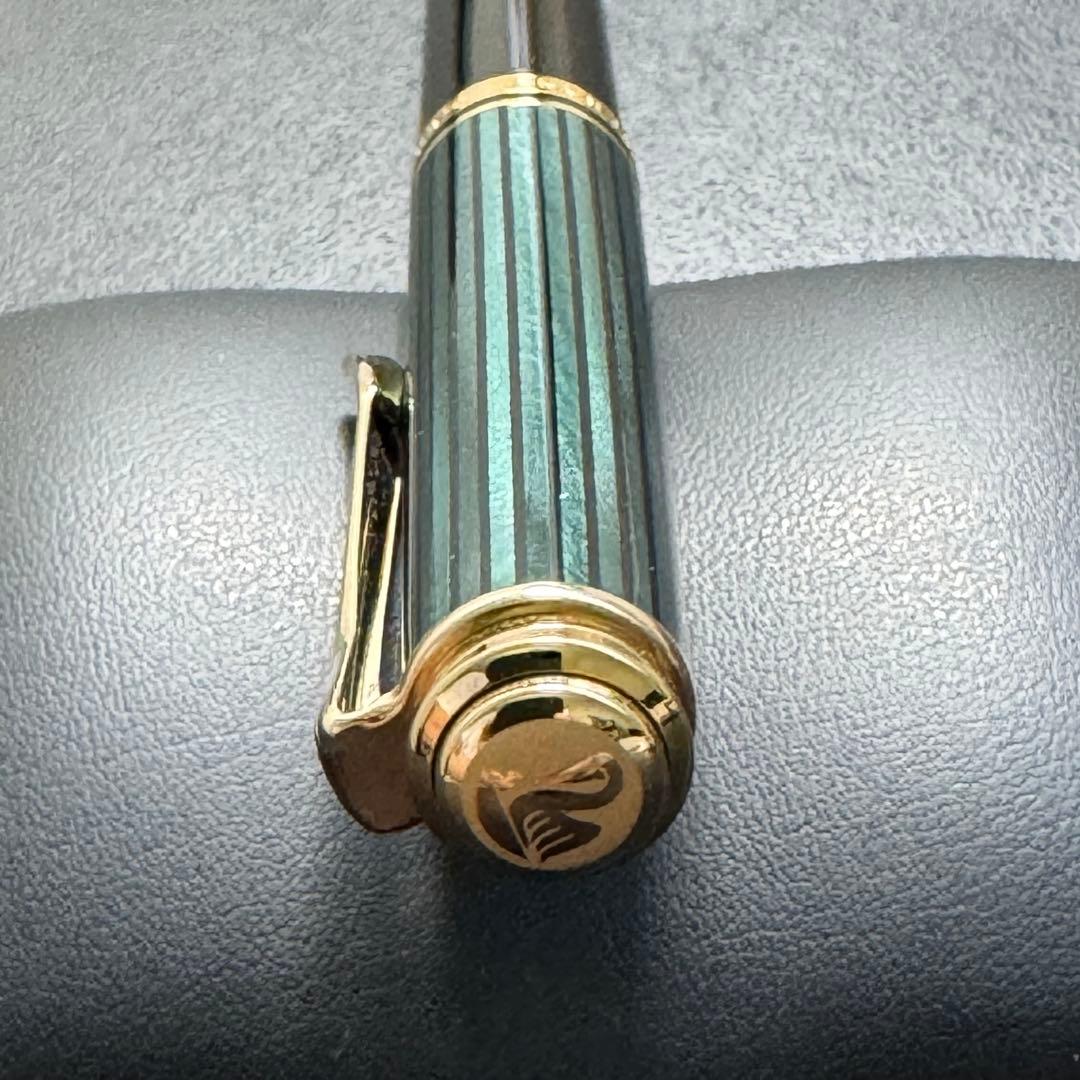 【美品】ペリカン ボールペン スーベレーン K600 緑縞 箱付き