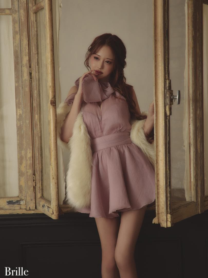 【新品】 ブリエ ローブドフルール ミニドレス brille3791 PKX