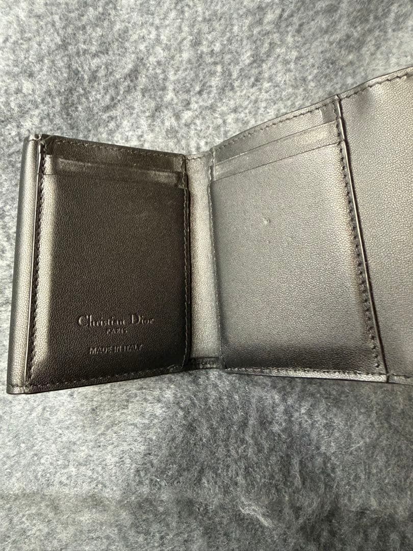 ディオール ロータスウォレット カナージュ 三つ折り財布