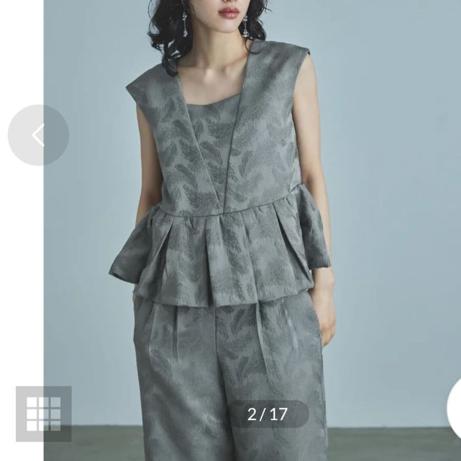 niana】 ペプラム セットアップ パンツドレス 結婚式 ANDRESD L