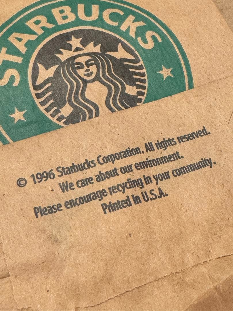 レア】旧デザインロゴ Starbucks スターバックス紙袋6枚セット