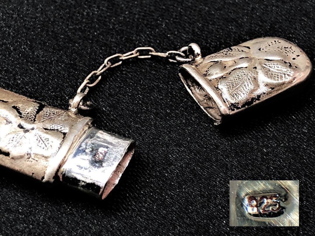 銀彫金 ニードルケース 】 英骨董 17世紀 シルバー925