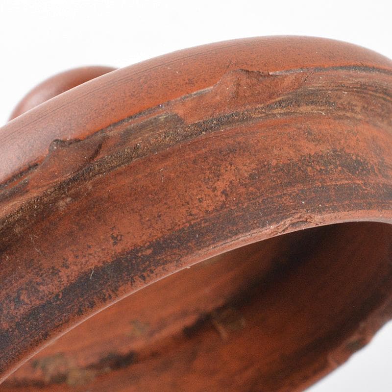 常滑焼 初代 山田常山造 朱泥 漢詩文 茶壷 急須 V R5681