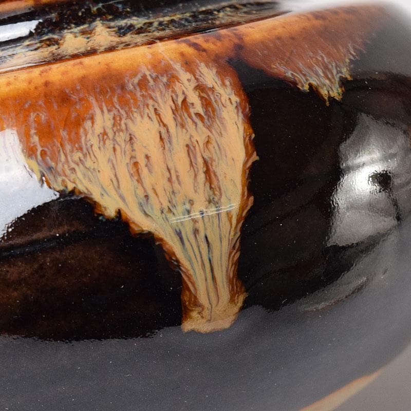 茶道具 桶谷定一作 大海茶入 仕覆付 共箱 C 7882