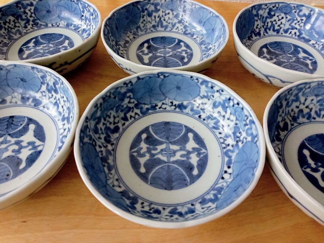 古い 伊万里 染付 なます皿 10枚セット 古い 伊万里 染付 なます