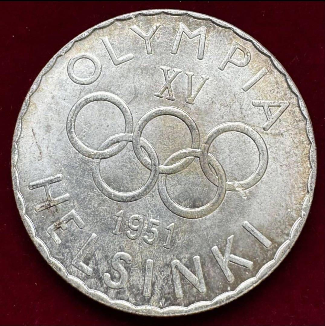 1951年フィンランド オリンピック 硬貨 1951年 ヘルシンキ 500マルカ