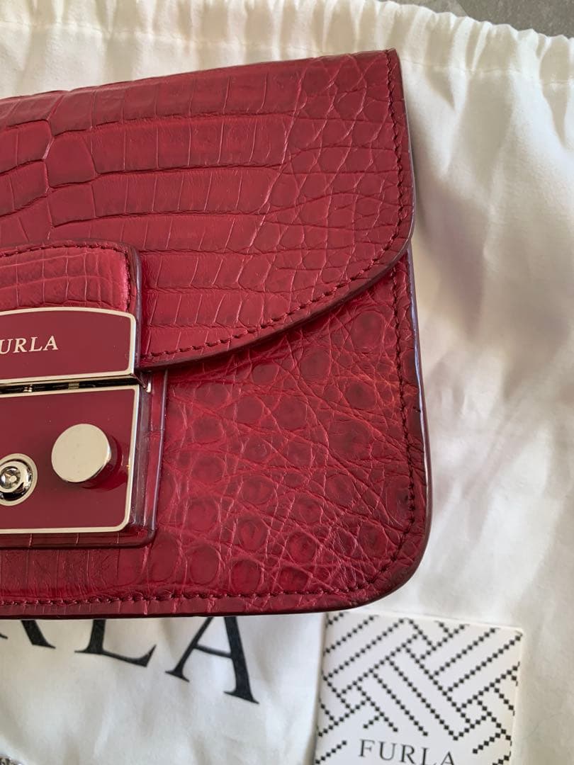 フルラ メトロポリス クロコダイル　バッグ