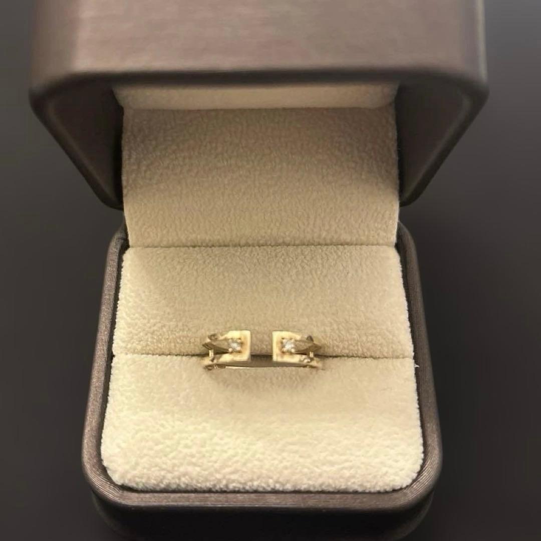 ◆cui-cui◆ダイヤモンド オープンバンド リング | K10YG #13