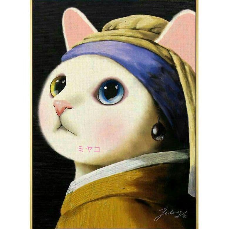 値下げ！【新品】 ニッチアート猫装飾画