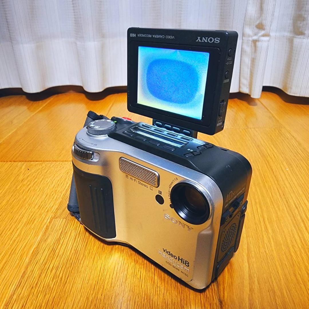 【動作確認済】希少 SONY 高画質 Hi8 ビデオカメラ CCD-SC65