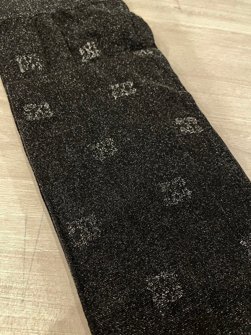 GANNI ブラック ラメ入り タイツ