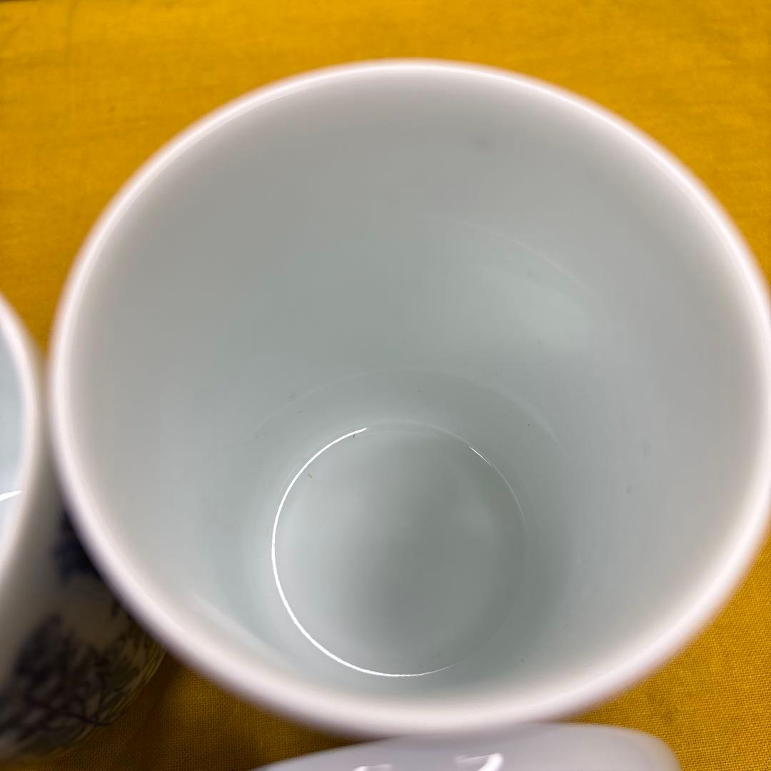 古香蘭社 夫婦湯吞　　共箱　手書き　珍品