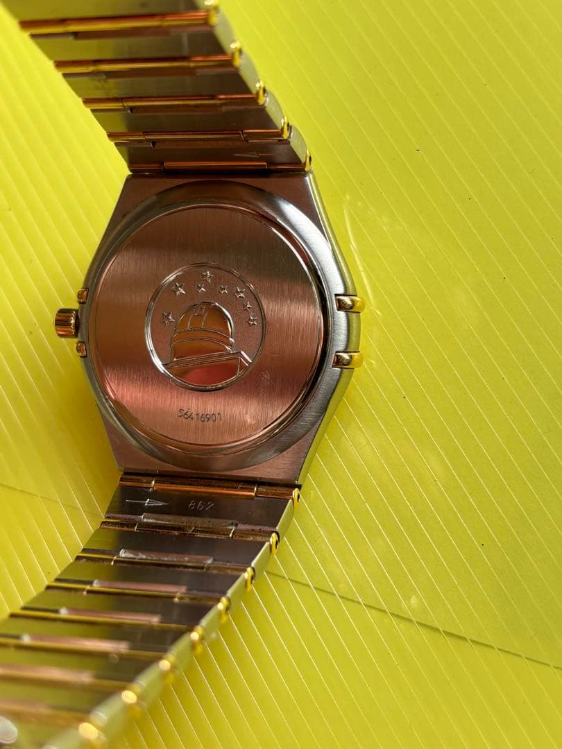 OMEGA クォーツ腕時計 ゴールド/シルバー18K