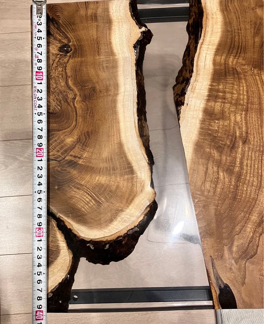 桑一枚板 一点物 レジンサイドテーブル