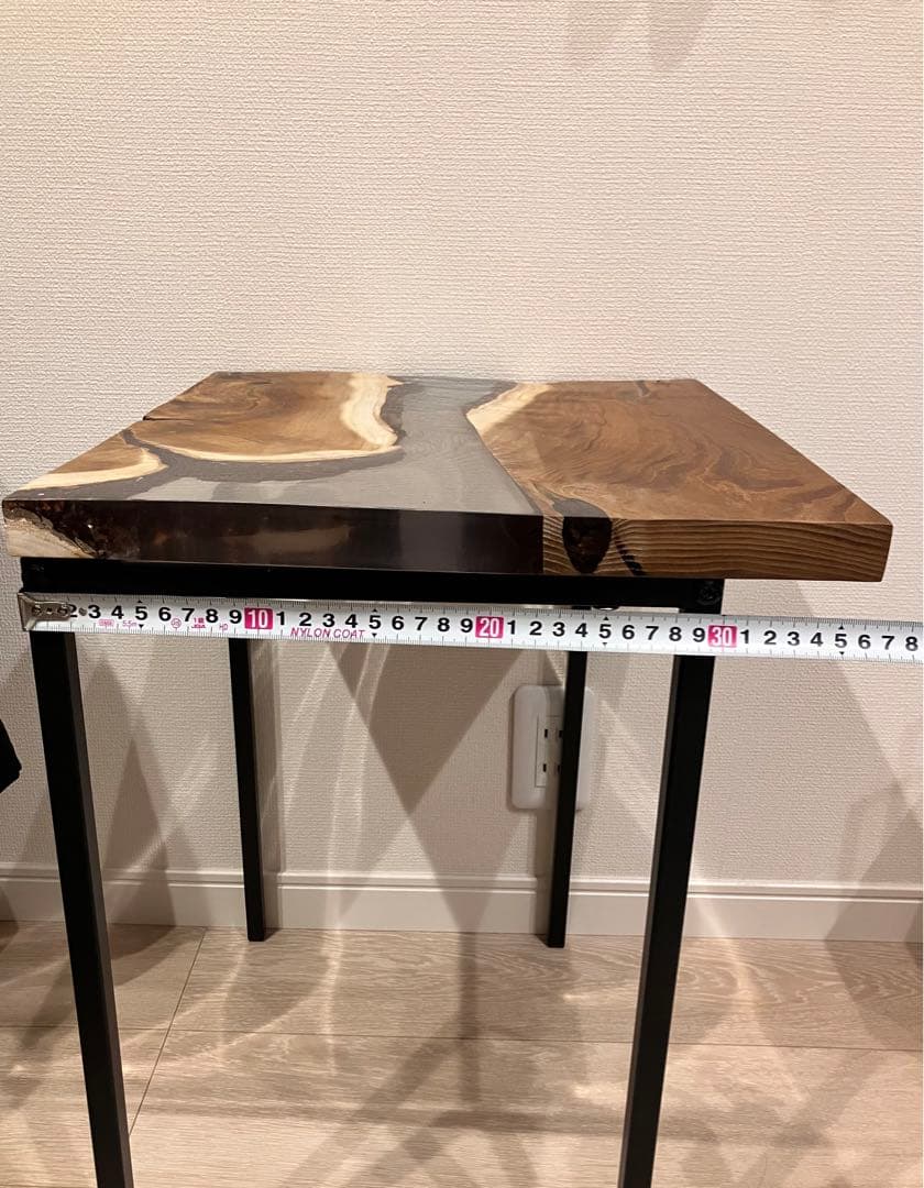 桑一枚板 一点物 レジンサイドテーブル