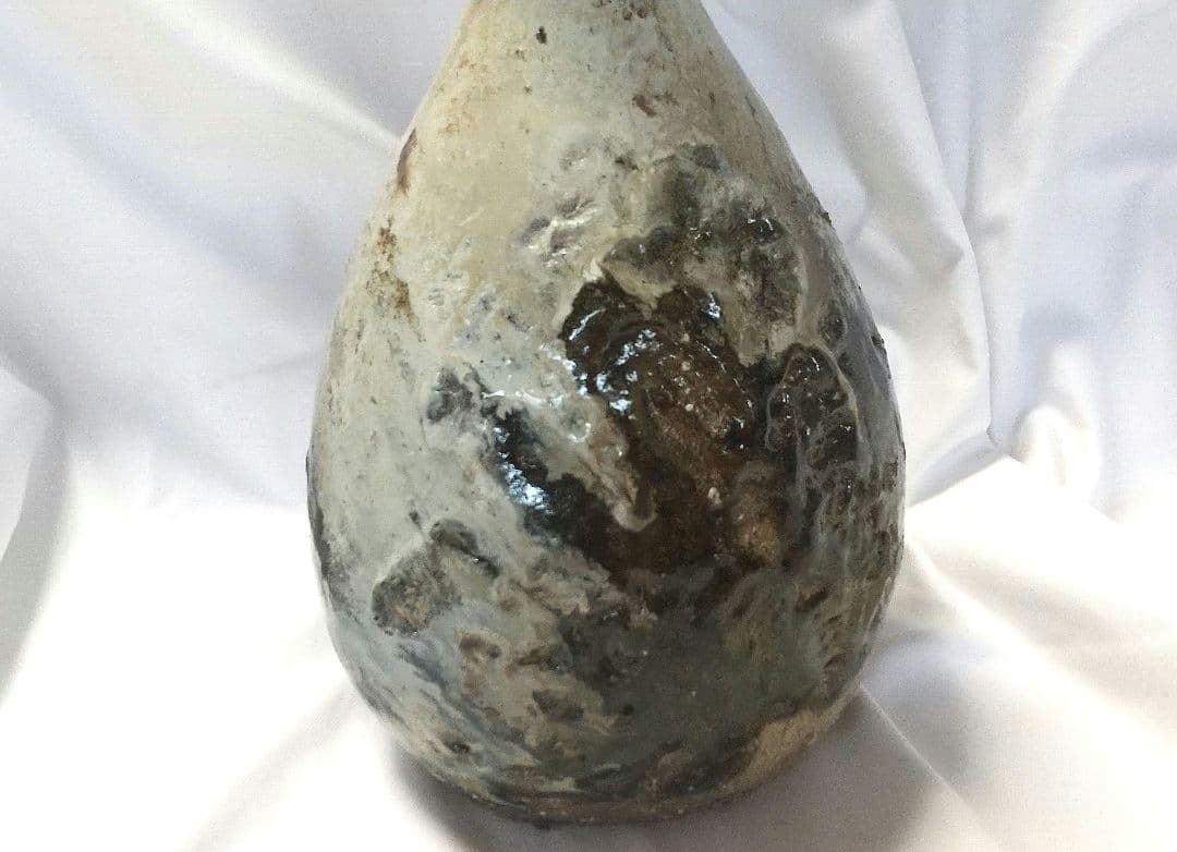 中川自然坊 朝鮮唐津 鶴首花入 未使用品 共布 共箱 - WWW.AQUAVENUS.JP