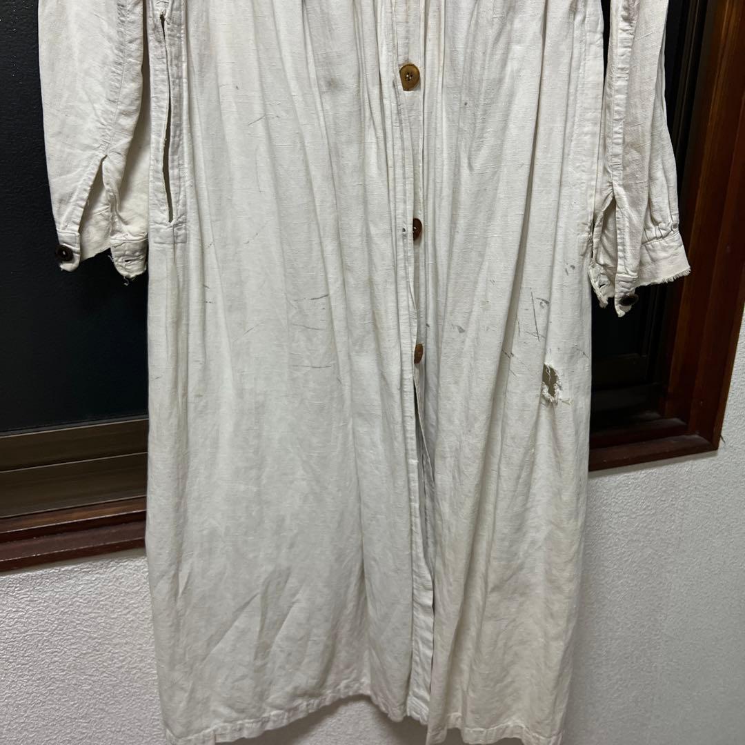 30s 40s フレンチヴィンテージ リネンコート アンティーク フランス