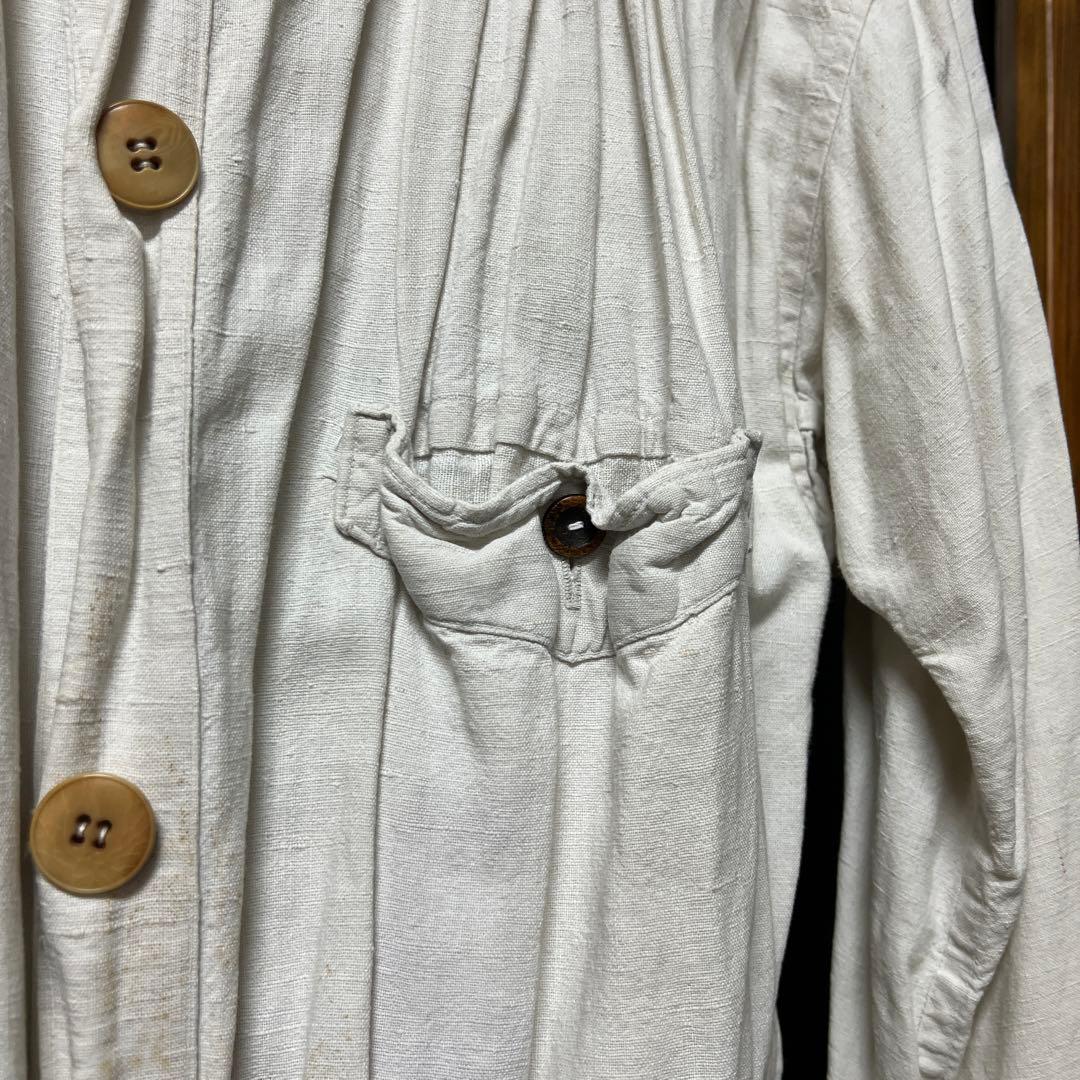 30s 40s フレンチヴィンテージ リネンコート アンティーク フランス