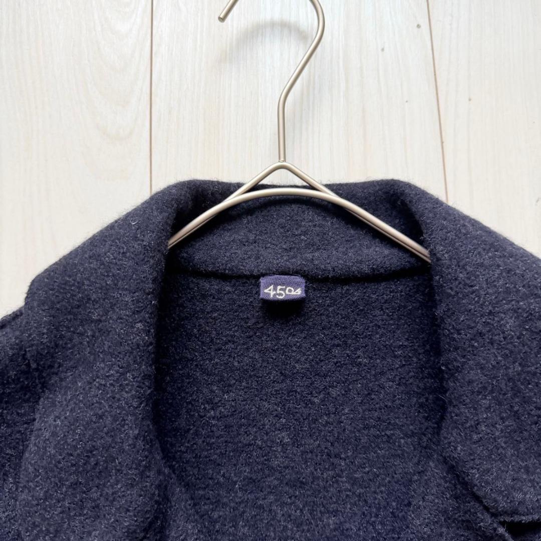 美品・希少✨45R フロート縮絨の908ジャケット　R刺繍　濃紺　ウール