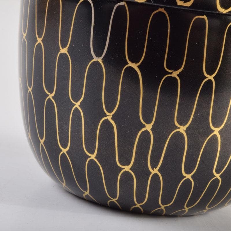 茶道具 中村湖彩作 網目蒔絵 中棗 共箱 V 8650